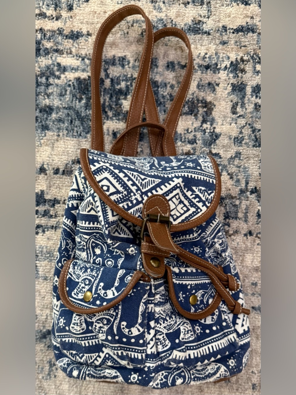 This item is a casual, bohemian-style mini rucksack intended for daily erra